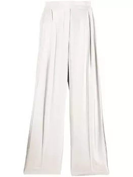 Brunello Cucinelli широкие брюки с завышенной талией, серый