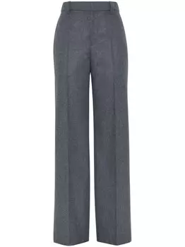 Brunello Cucinelli широкие брюки строгого кроя, серый