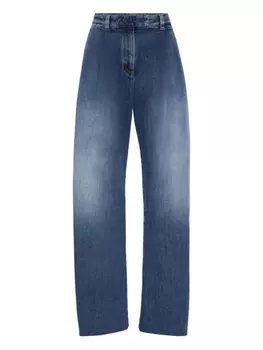 Brunello Cucinelli широкие джинсы, синий