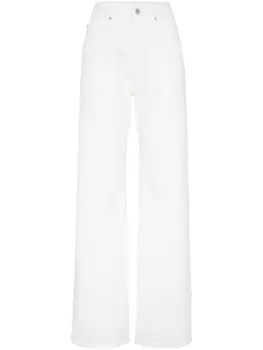 Brunello Cucinelli широкие джинсы средней посадки, белый