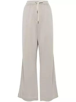 Brunello Cucinelli широкие спортивные брюки, нейтральный цвет