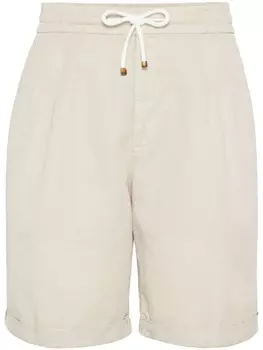 Brunello Cucinelli шорты-бермуды с кулиской, нейтральный цвет