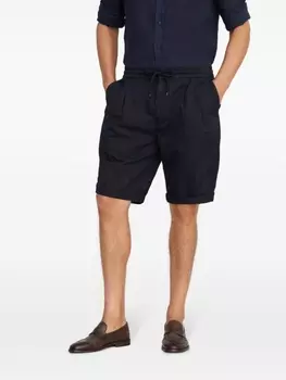 Brunello Cucinelli шорты-бермуды с кулиской, синий