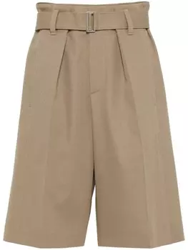 Brunello Cucinelli шорты-бермуды с поясом, нейтральный цвет