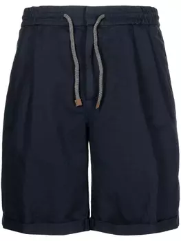 Brunello Cucinelli шорты чинос с кулиской, синий
