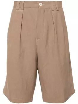 Brunello Cucinelli шорты чинос со складками, серый