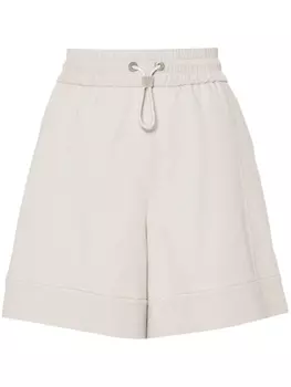 Brunello Cucinelli шорты из джерси с декором Monili, серый