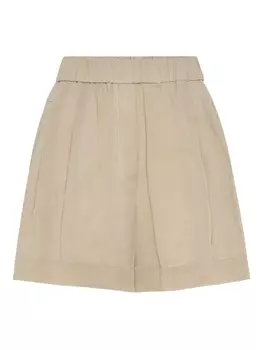 Brunello Cucinelli шорты из органзы, нейтральный