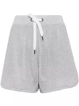 Brunello Cucinelli шорты с эффектом металлик, серый