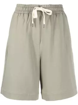 Brunello Cucinelli шорты с завышенной талией, зеленый