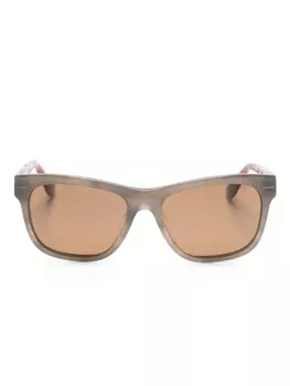Brunello Cucinelli солнцезащитные очки с логотипом, коричневый