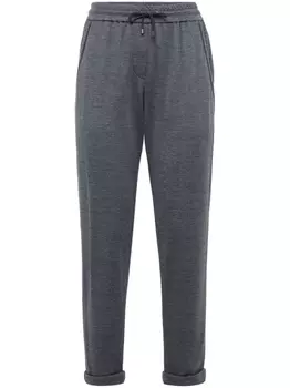 Brunello Cucinelli спортивные брюки джерси, серый