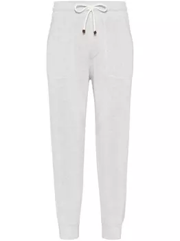 Brunello Cucinelli спортивные брюки из джерси, белый