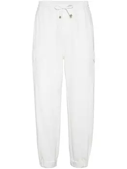 Brunello Cucinelli спортивные брюки из смесового хлопка, белый