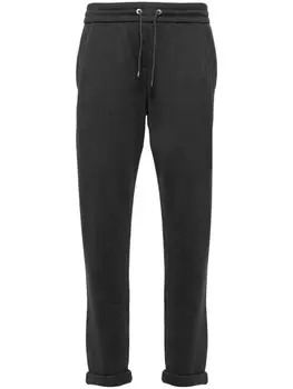 Brunello Cucinelli спортивные брюки меланж на шнурке, серый