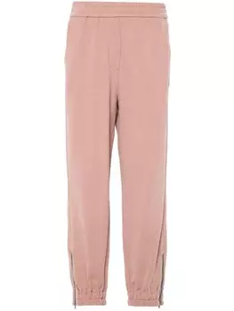 Brunello Cucinelli спортивные брюки с декором Monili, розовый