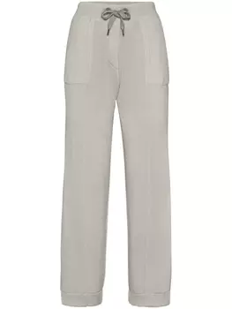 Brunello Cucinelli спортивные брюки с кулиской, серый
