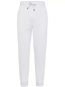 Brunello Cucinelli спортивные брюки с логотипом, белый