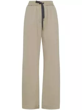 Brunello Cucinelli спортивные брюки широкого кроя, нейтральный цвет