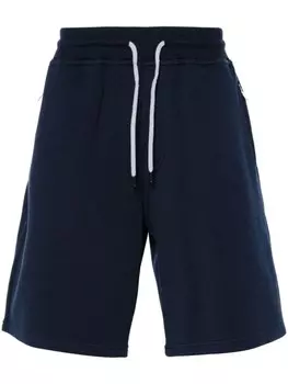 Brunello Cucinelli спортивные шорты из джерси с кулиской, синий