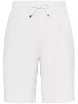 Brunello Cucinelli спортивные шорты с кулиской, белый