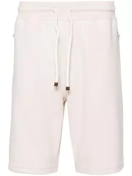 Brunello Cucinelli спортивные шорты средней посадки, нейтральный цвет