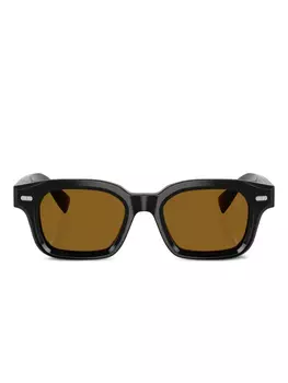 Brunello Cucinelli square-frame солнцезащитные очки, черный