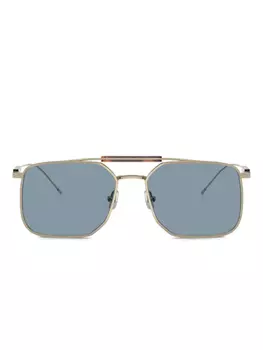 Brunello Cucinelli square-frame солнцезащитные очки, золотой