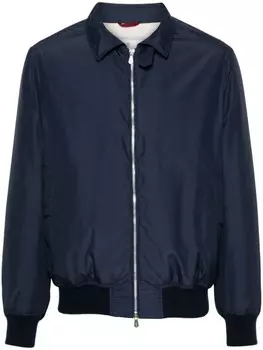 Brunello Cucinelli стеганый пуховик, синий