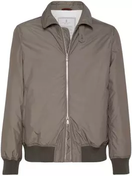 Brunello Cucinelli стеганый пуховик, зеленый