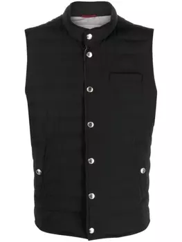 Brunello Cucinelli стеганый жилет, черный