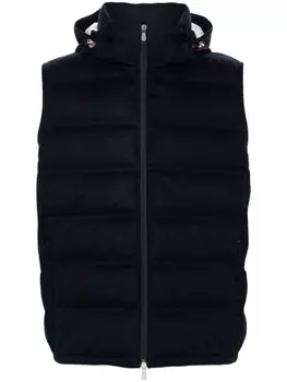 Brunello Cucinelli стеганый жилет, синий