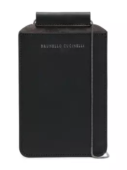 Brunello Cucinelli сумка для телефона с декором Monili, черный