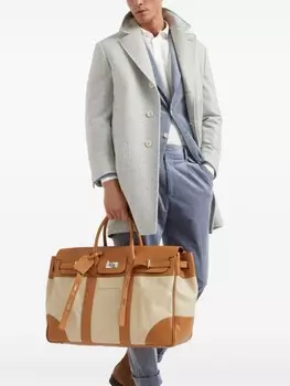 Brunello Cucinelli сумка из натуральной кожи, нейтральный цвет