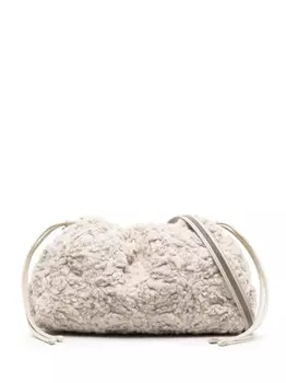 Brunello Cucinelli сумка на плечо с вышивкой Dazzling Flowers, нейтральный цвет