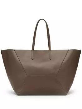 Brunello Cucinelli сумка-тоут на молнии, коричневый