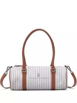 Brunello Cucinelli сумка-тоут в полоску, серый