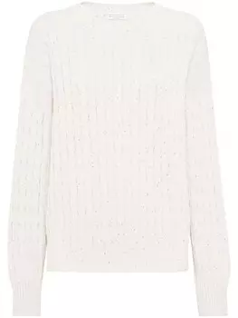 Brunello Cucinelli свитер Dazzling, нейтральный
