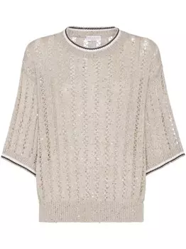Brunello Cucinelli свитер Dazzling, нейтральный