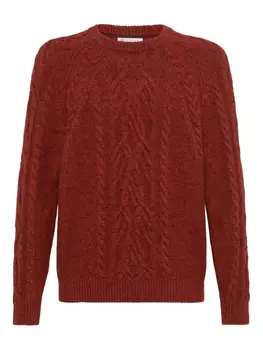 Brunello Cucinelli свитер фактурной вязки, оранжевый