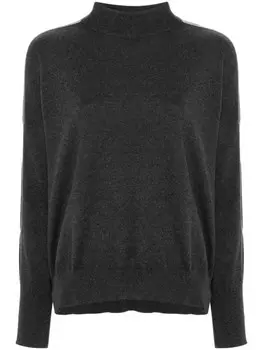Brunello Cucinelli свитер с декором Monili, серый