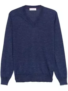 Brunello Cucinelli свитер тонкой вязки, синий