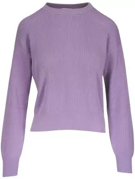Brunello Cucinelli свитер в рубчик, фиолетовый