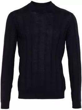 Brunello Cucinelli свитер в рубчик, синий