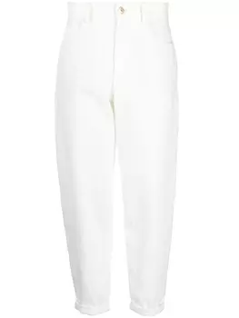 Brunello Cucinelli tapered tailored trousers, белый