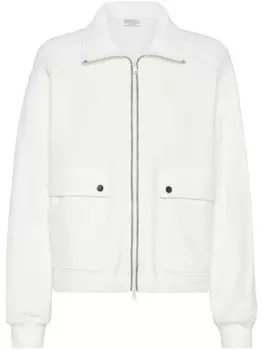 Brunello Cucinelli толстовка с декором Monili, белый