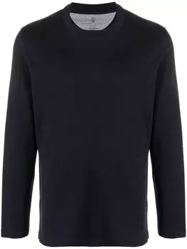 Brunello Cucinelli толстовка с круглым вырезом, синий