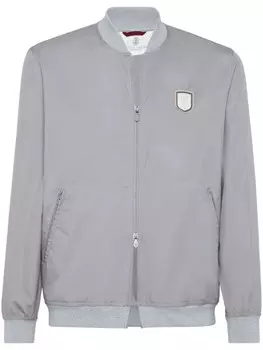 Brunello Cucinelli толстовка с нашивкой, серый