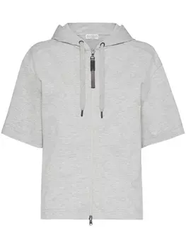 Brunello Cucinelli толстовка с застежкой спереди, серый