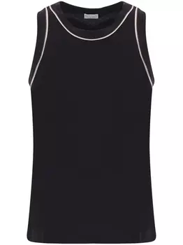 Brunello Cucinelli топ без рукавов, черный